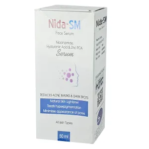 NIda-SM Face Serum with Niacinamide, Hyaluronic Acid & Zinc – 50ml